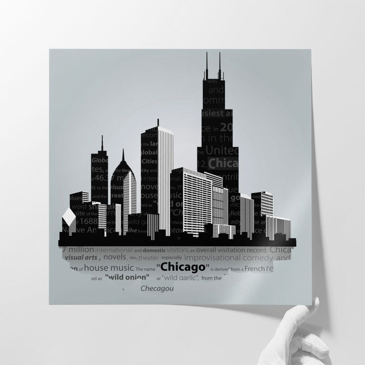 Chicago, City Skyline - Canvas Print Wall Art