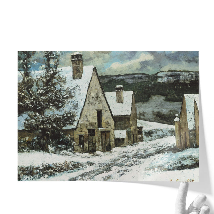 Village Edge in Winter, 1868 - Canvas Print Wall Art