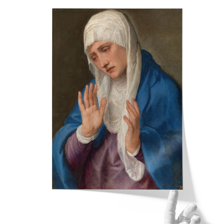 Mater Dolorosa with Open Hands - Canvas Print Wall Art
