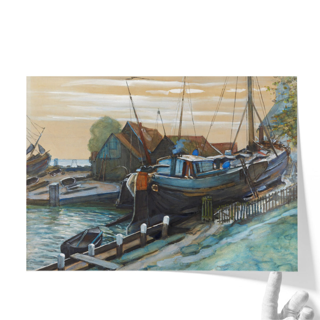 Drydock at Durgerdam - Canvas Print Wall Art