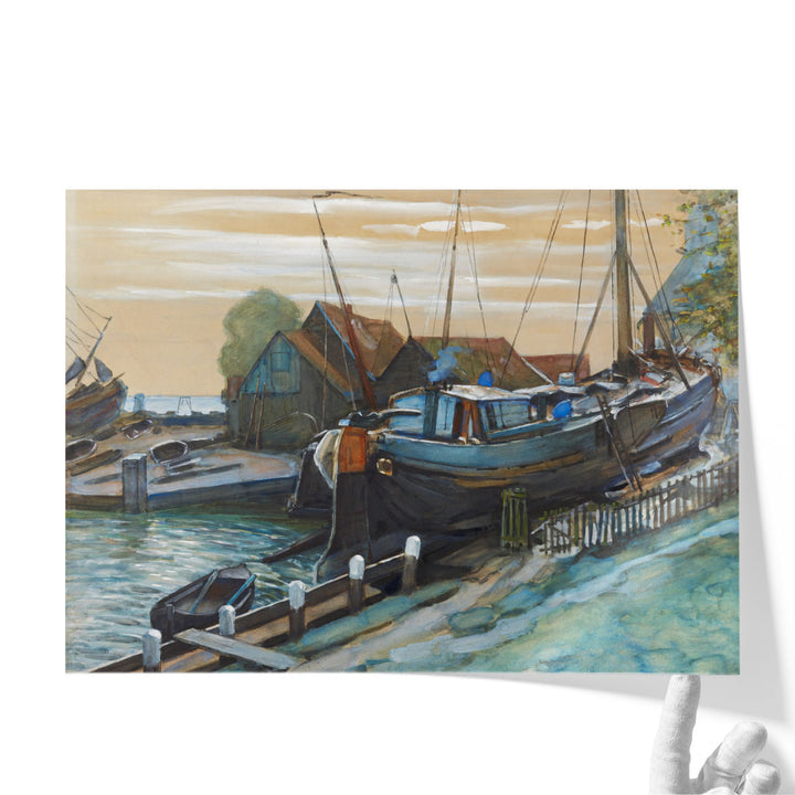 Drydock at Durgerdam - Canvas Print Wall Art