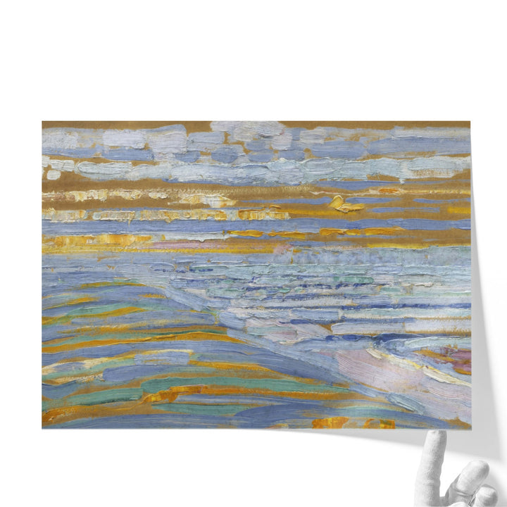 View from the Dunes with Beach and Piers, Domburg - Canvas Print Wall Art