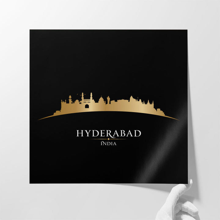 Hyderabad, India, City Skyline - Canvas Print Wall Art