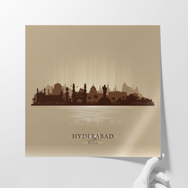 Hyderabad, India, City Skyline - Canvas Print Wall Art