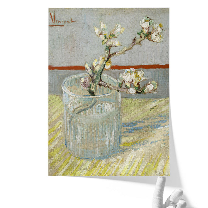 Sprig of Flowering Almond in a Glass, 1888 - Canvas Print Wall Art