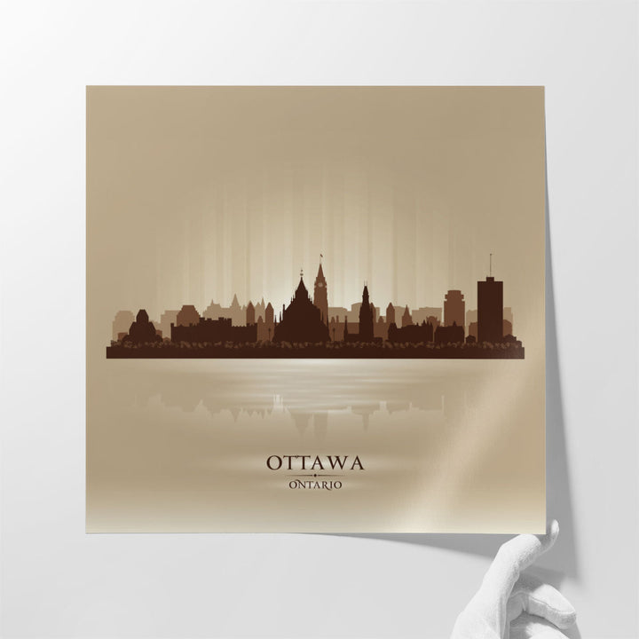 Ottawa Ontario, City Skyline - Canvas Print Wall Art