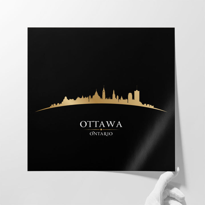 Ottawa, Ontario City Skyline - Canvas Print Wall Art