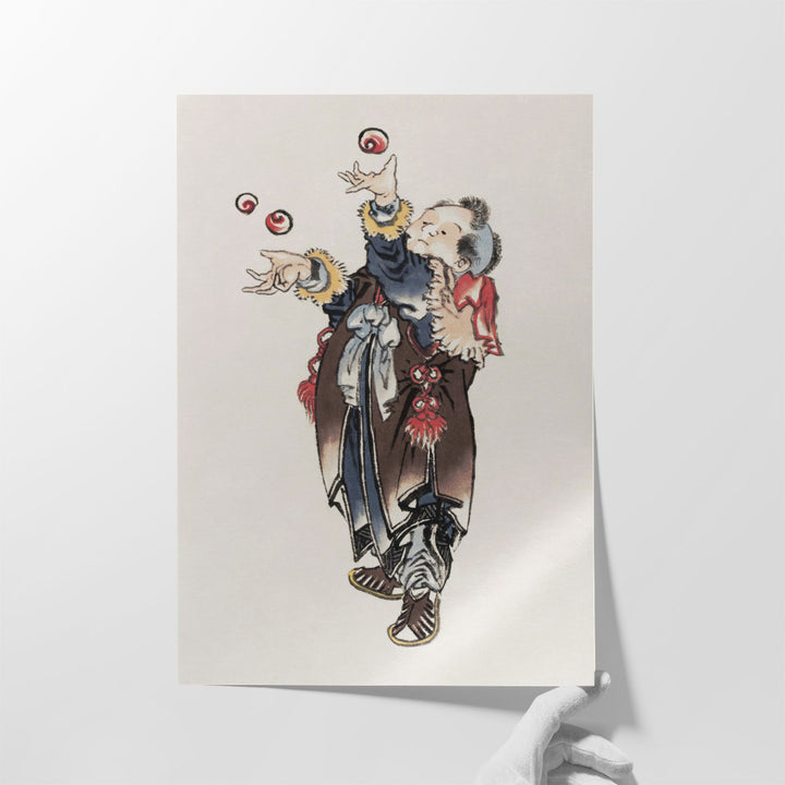 Japanese Joggler, Album of Sketches - Canvas Print Wall Art