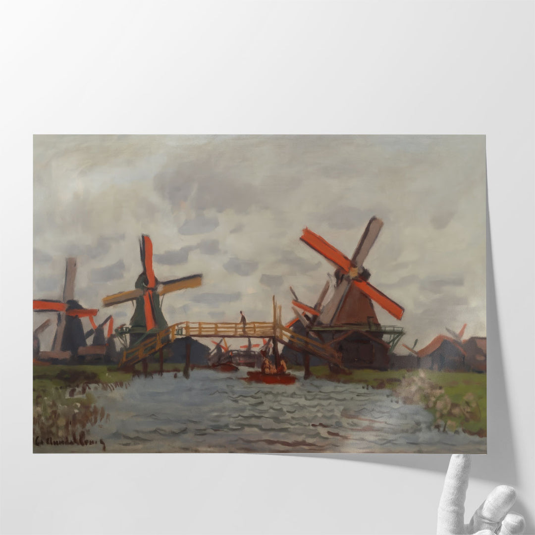 Mills at Westzijderveld near Zaandam, 1871 - Canvas Print Wall Art