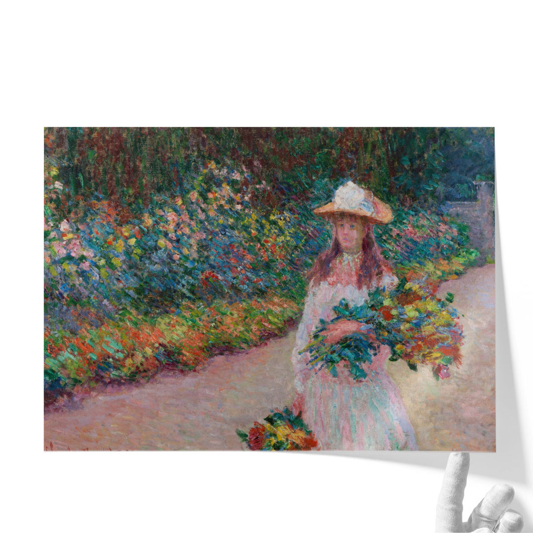 Jeune fille dans le Jardin de Giverny, 1888 - Canvas Print Wall Art