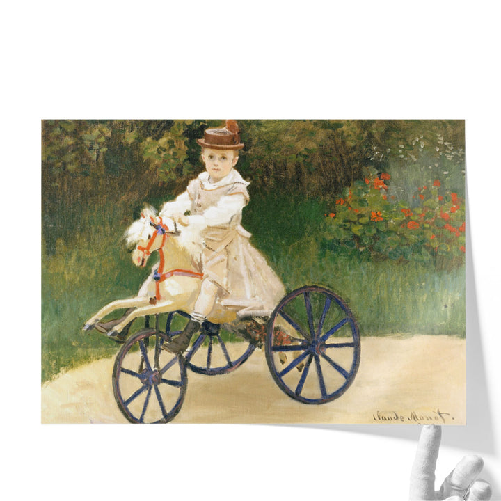 Jean Monet on His Hobby Horse, 1872 - Canvas Print Wall Art