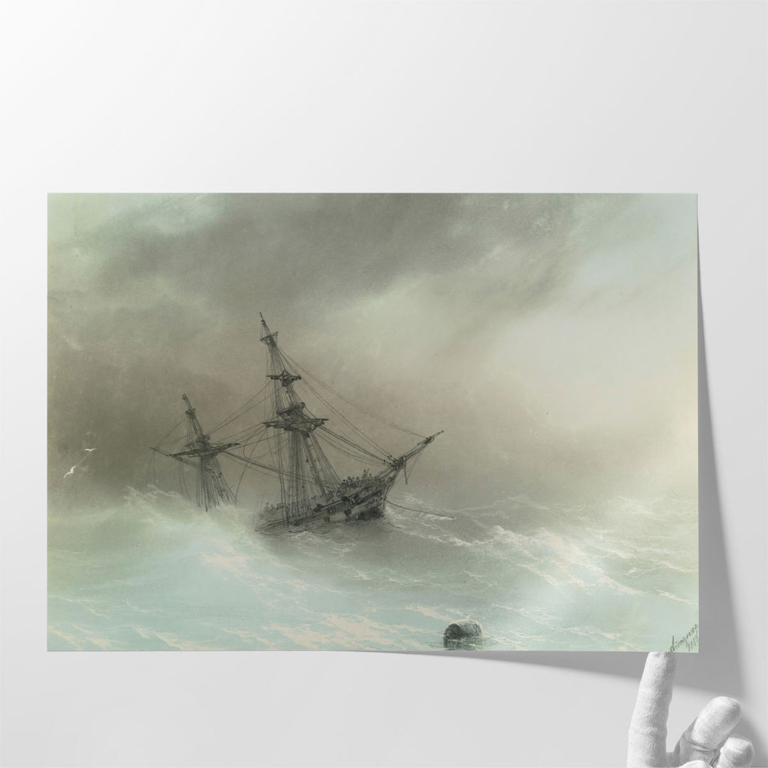 Ship in a Stormy Sea, 1888 - Canvas Print Wall Art