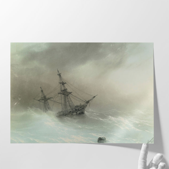 Ship in a Stormy Sea, 1888 - Canvas Print Wall Art