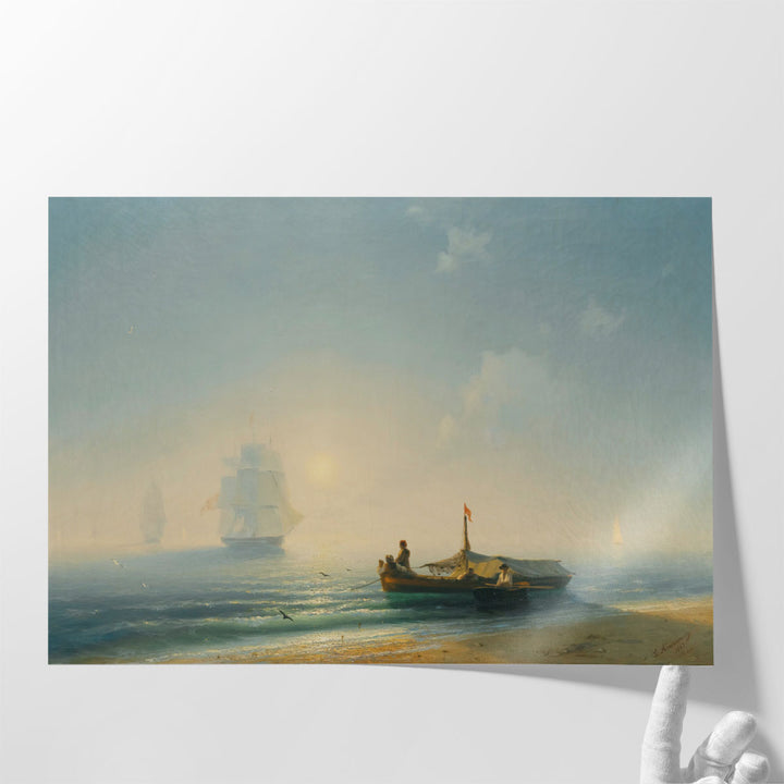 Fishermen At Dawn, Naples, 1843 - Canvas Print Wall Art