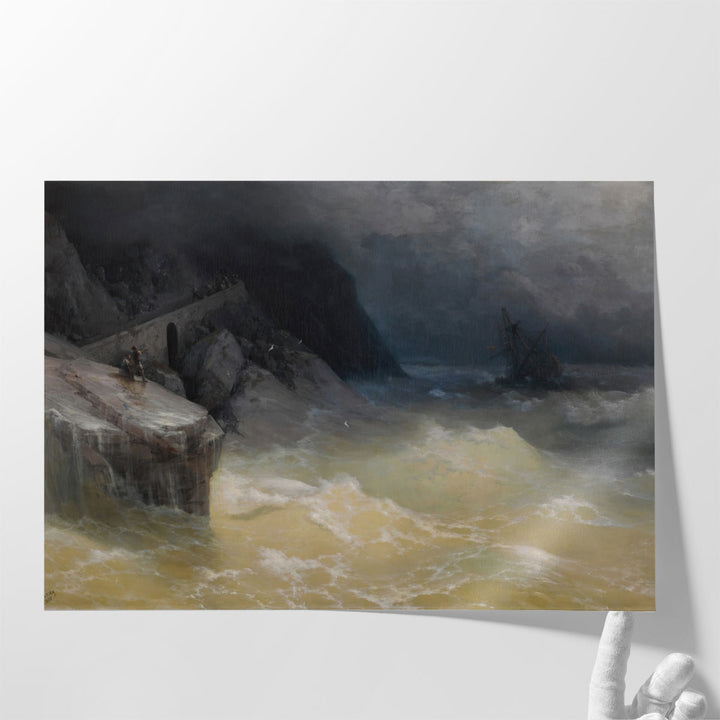 Shipwreck off the Black Sea Coast - Canvas Print Wall Art