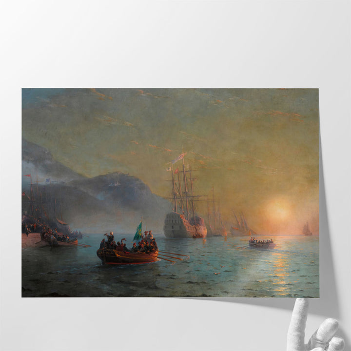 Columbus’ Farewell before Starting on his Voyage from Port Palos in Spain - Canvas Print Wall Art