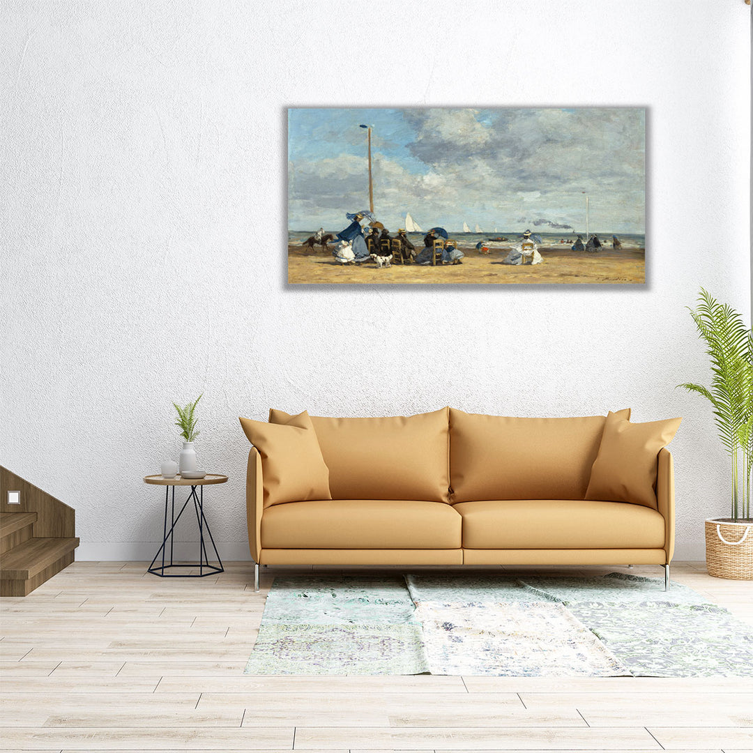 Beach at Trouville - Canvas Print Wall Art