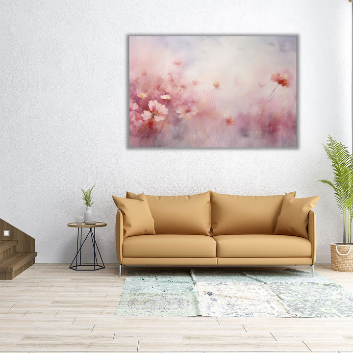 Misty Blooms - Canvas Print Wall Art