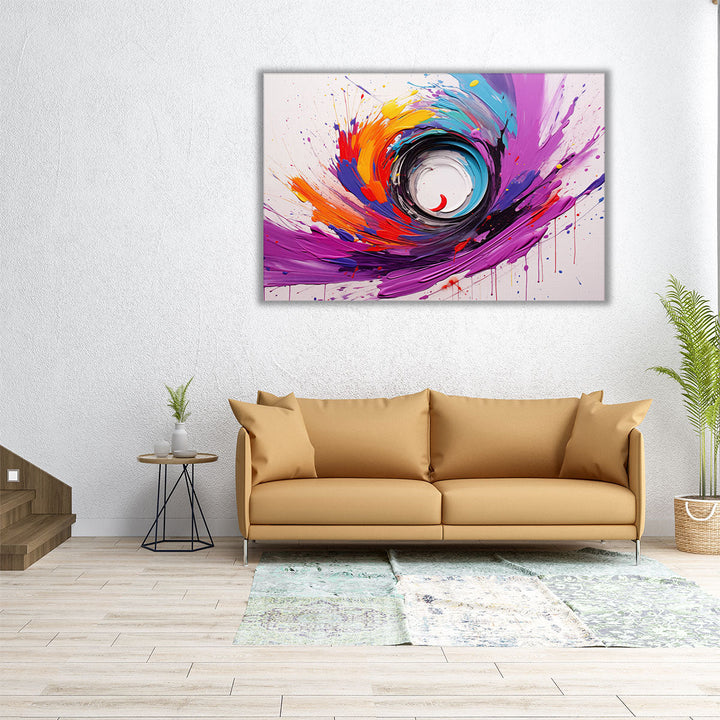 Spiraled Color Explosions - Canvas Print Wall Art