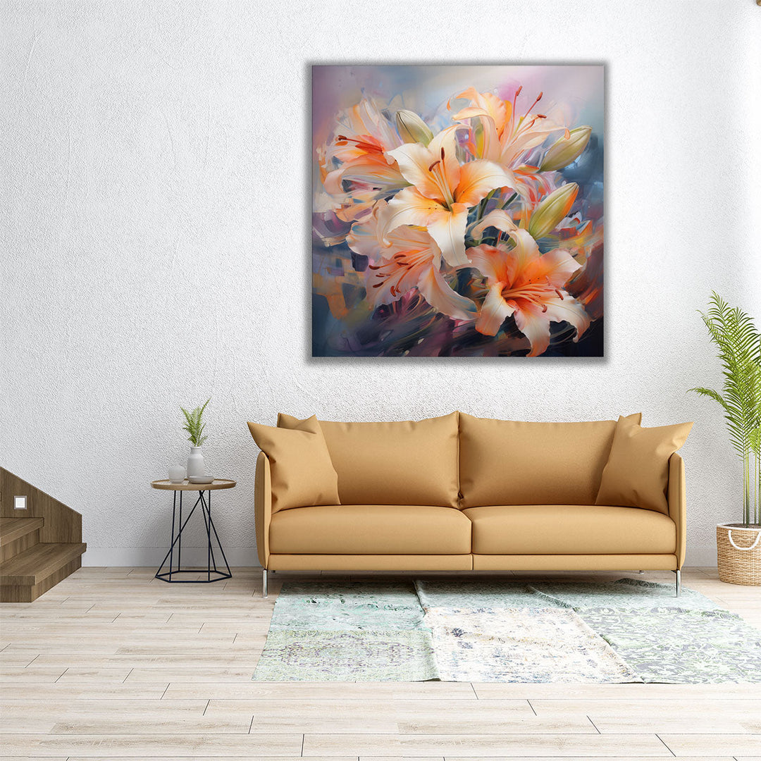 Dreamy Lily Abstraction 2 - Canvas Print Wall Art