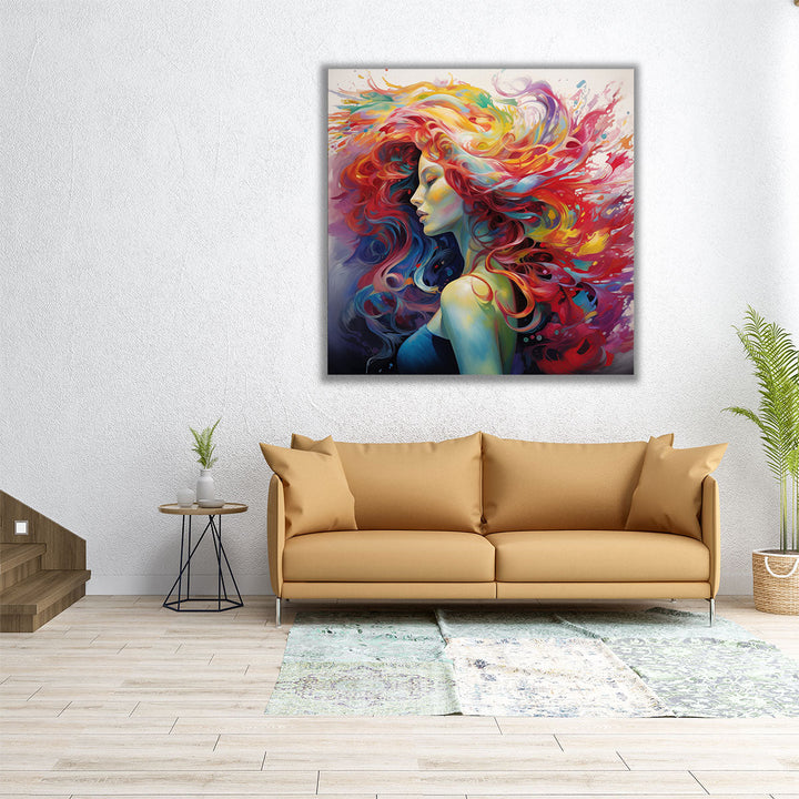 Flowing Chromatic Aura - Canvas Print Wall Art