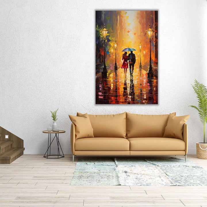 Romantic Rain Impressions 2 - Canvas Print Wall Art