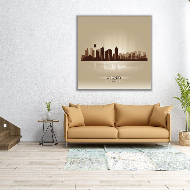 Sydney Australia, City Skyline - Canvas Print Wall Art