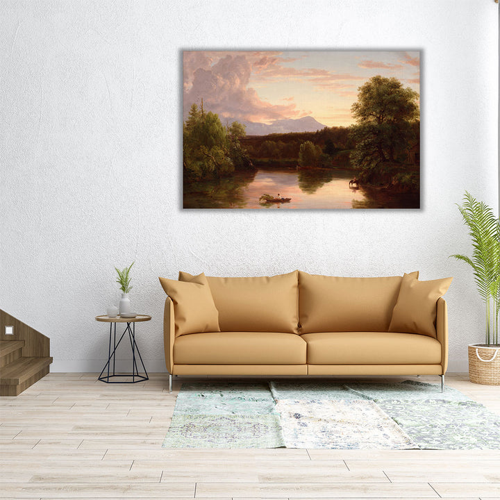 North Mountain and Catskill Creek, 1838 - Canvas Print Wall Art