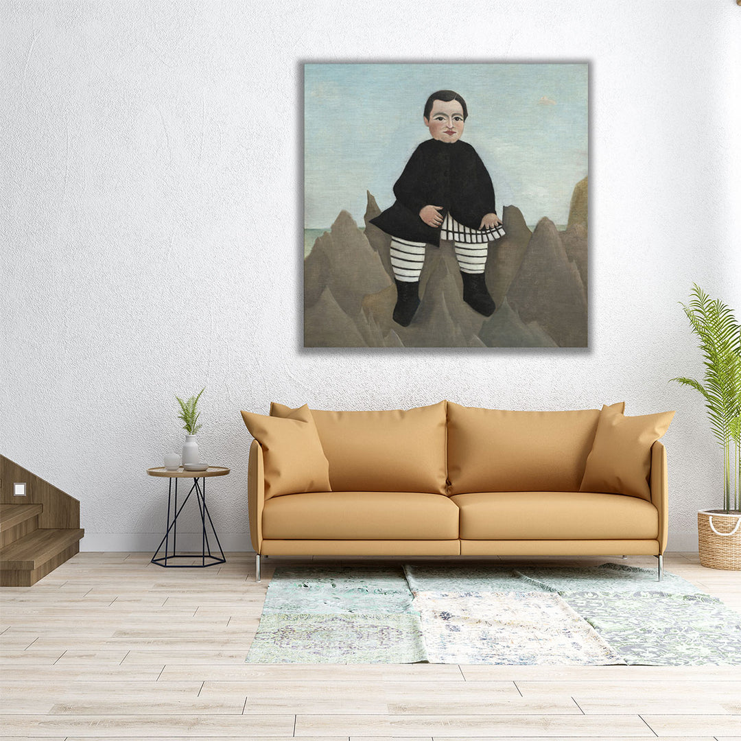 Boy on the Rocks - Canvas Print Wall Art