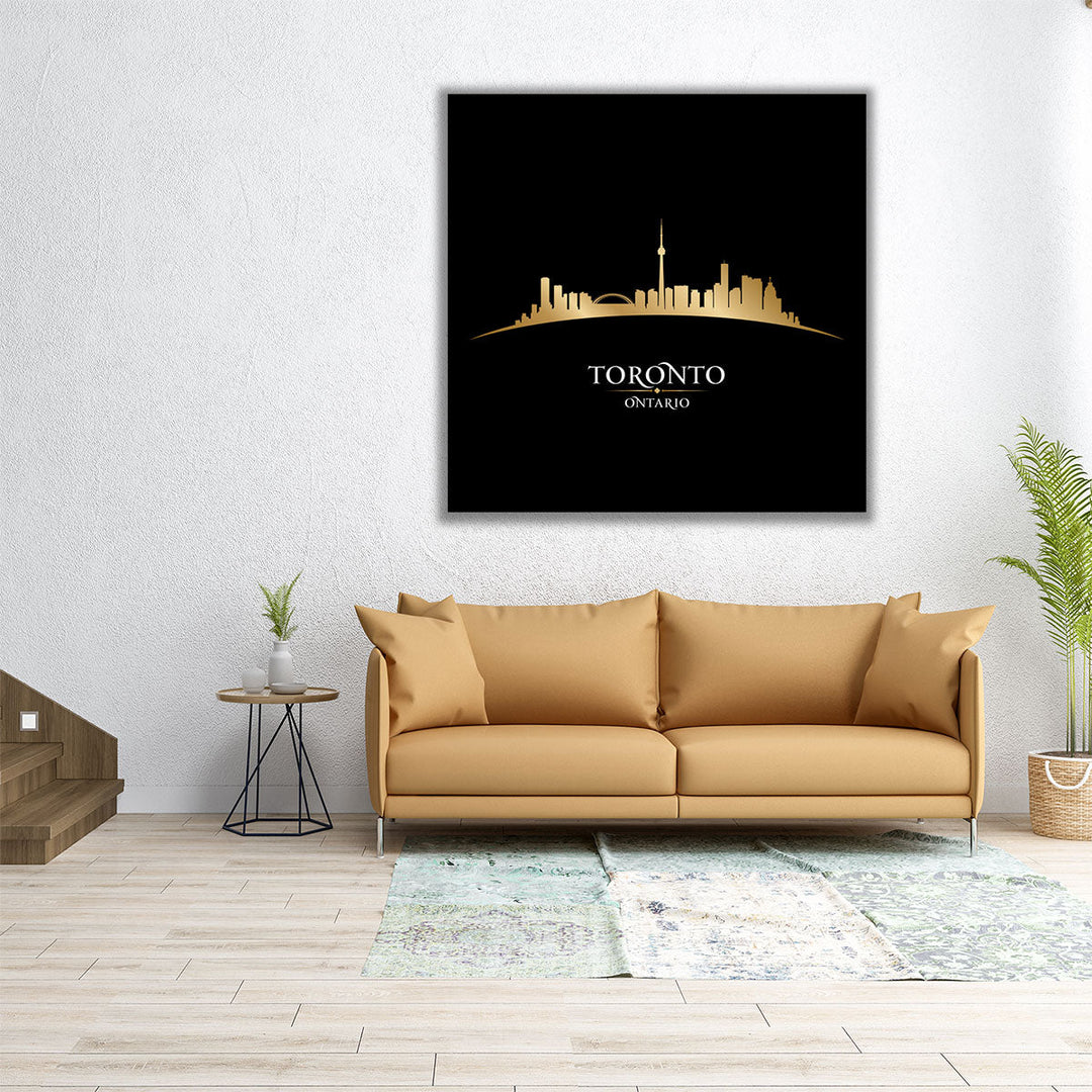 Toronto Ontario, City Skyline - Canvas Print Wall Art