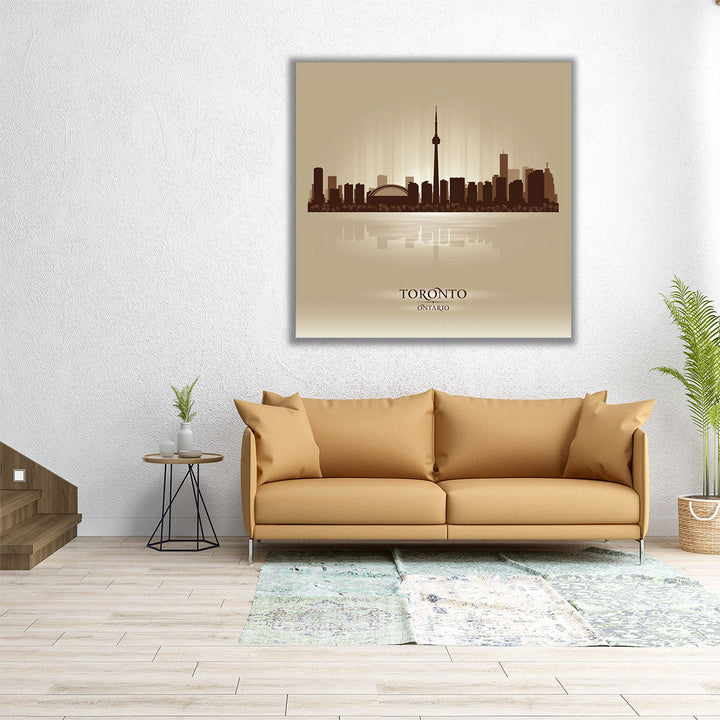 Toronto Ontario, City Skyline - Canvas Print Wall Art