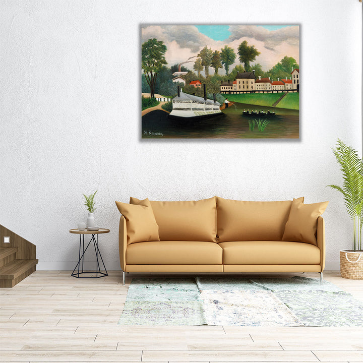 The Laundry Boat of Pont de Charenton - Canvas Print Wall Art