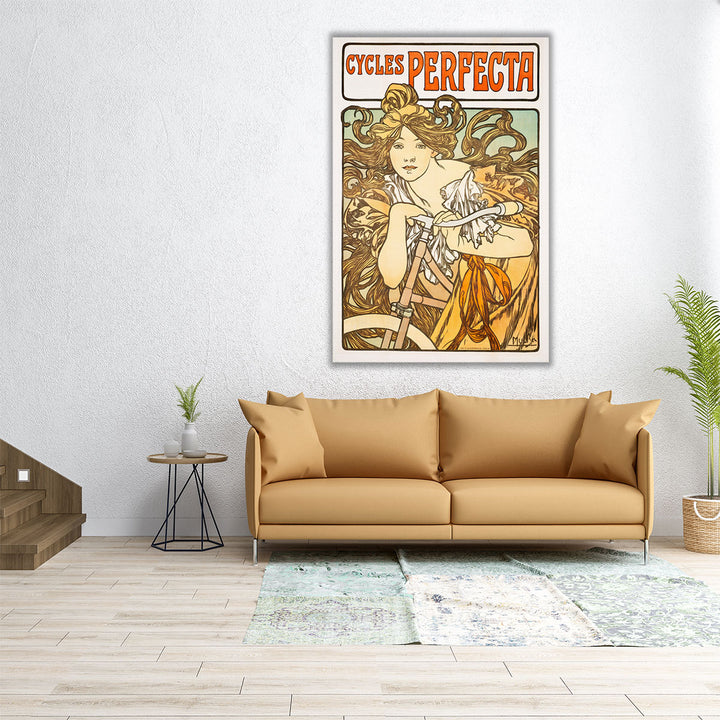 Cycles Perfecta, 1897- Canvas Print Wall Art