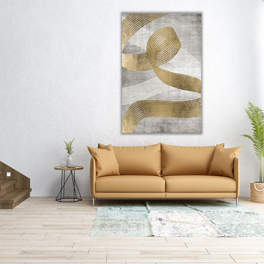 Golden Ribbon 2 - Canvas Print Wall Art