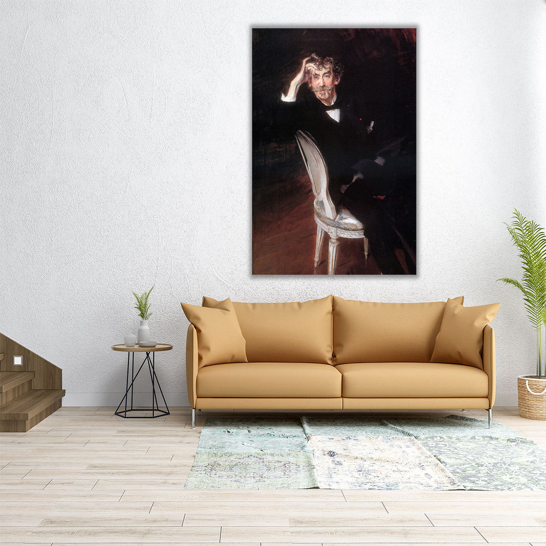 Portrait of James Abbott McNeil Whistler - Canvas Print Wall Art