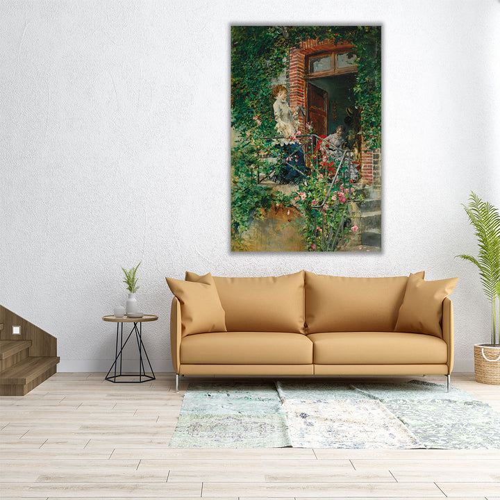 On the Terrace - Canvas Print Wall Art