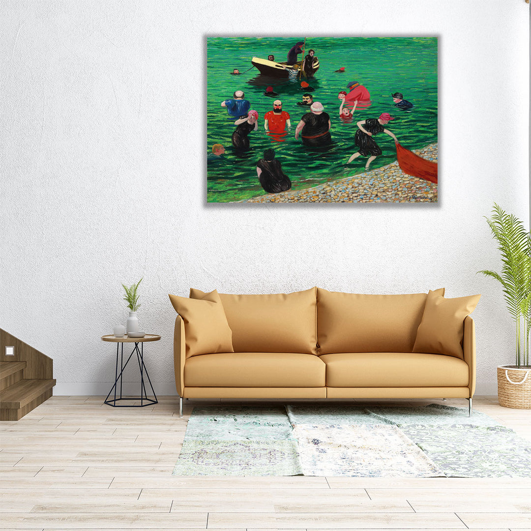 La baignade à Etretat, 1899 - Canvas Print Wall Art