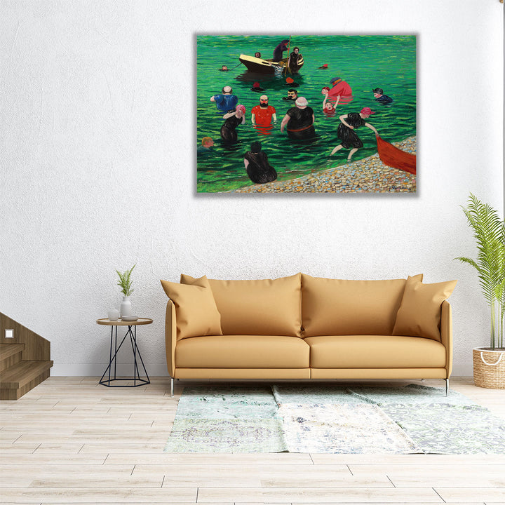 La baignade à Etretat, 1899 - Canvas Print Wall Art