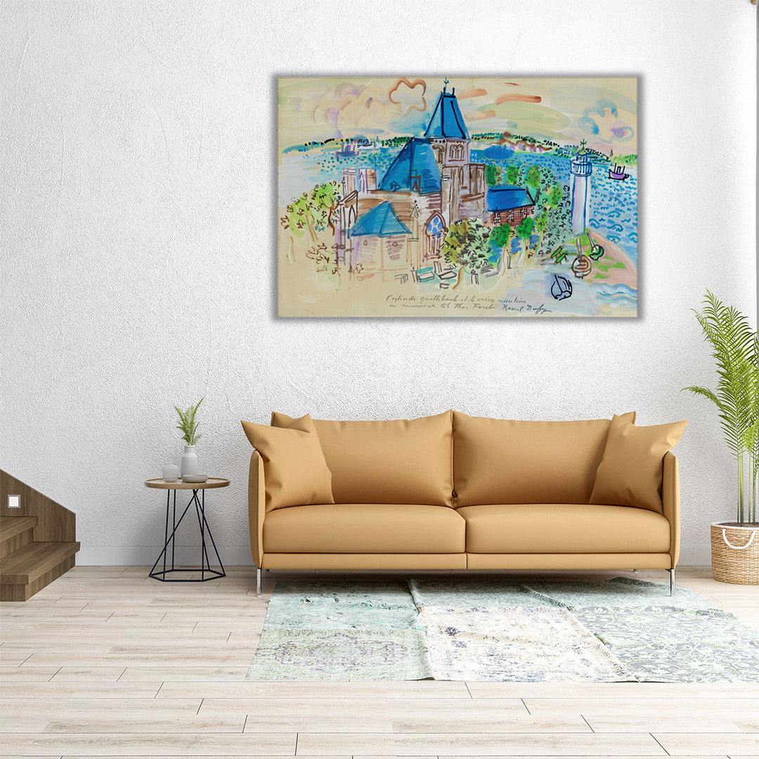 L’Église de Quillebeuf - Canvas Print Wall Art