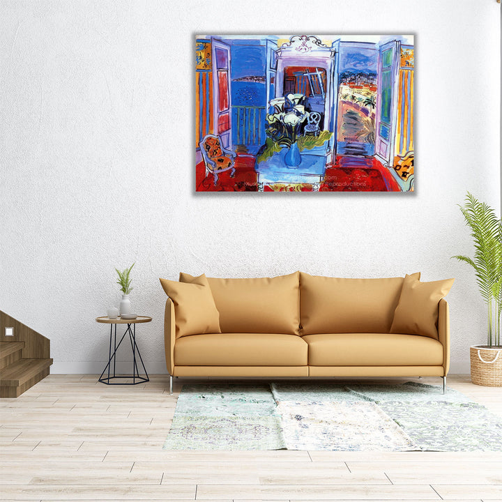 Interior with Open Windows - Canvas Print Wall Art