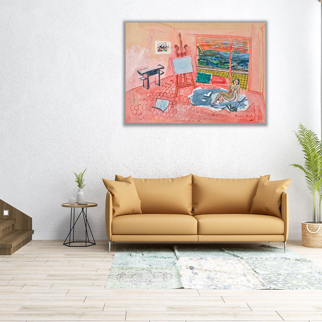 Nu dans l’atelier Rouge de Vence - Canvas Print Wall Art