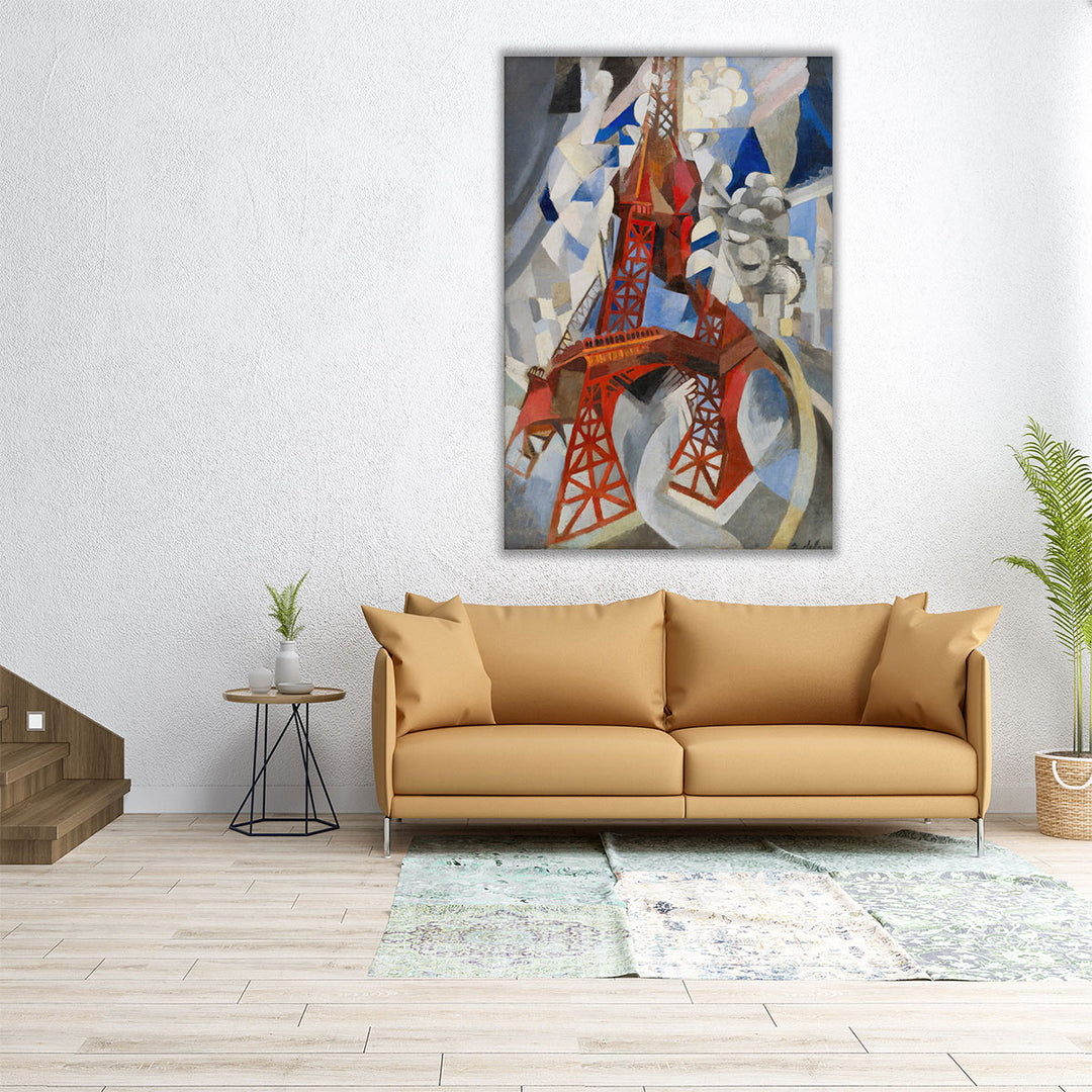 Red Eiffel Tower - Canvas Print Wall Art