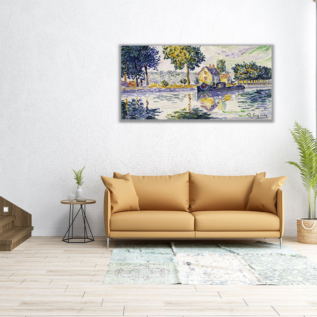View of the Seine, Samois - Canvas Print Wall Art