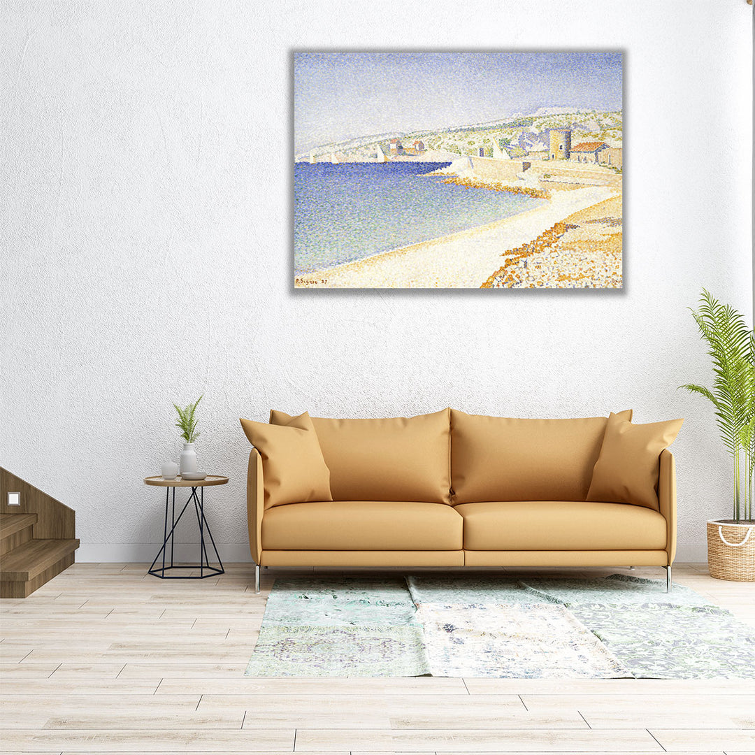 The Jetty at Cassis, Opus 198 - Canvas Print Wall Art