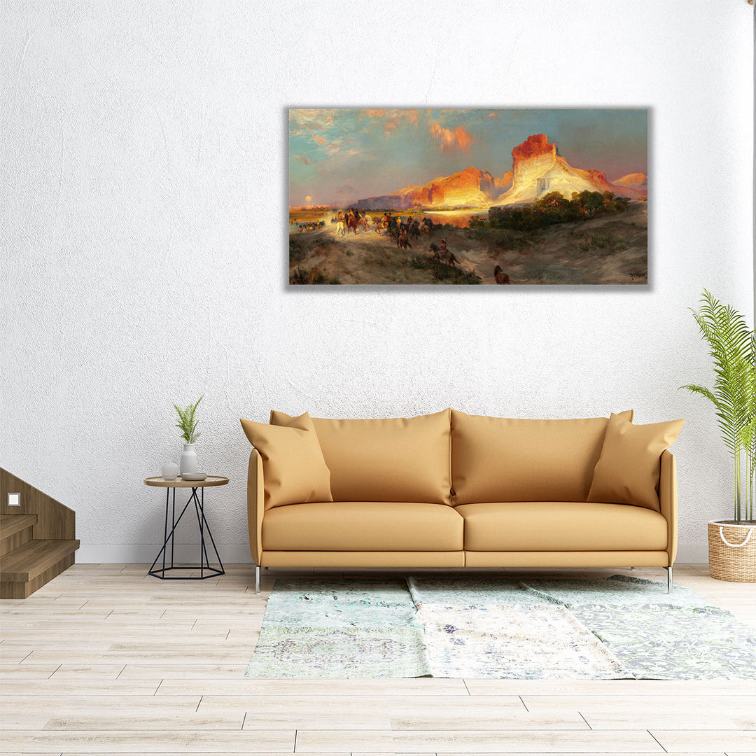 Green River Cliffs, Wyoming - Canvas Print Wall Art