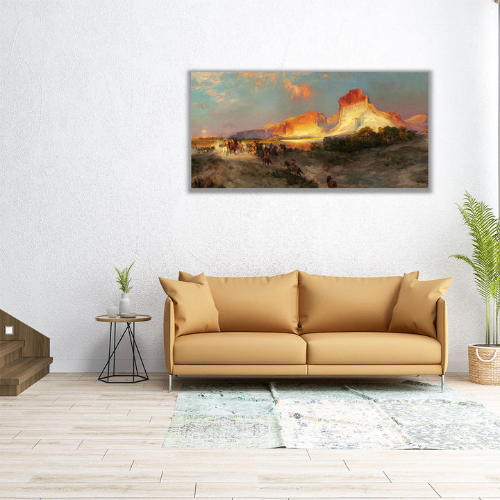 Green River Cliffs, Wyoming - Canvas Print Wall Art
