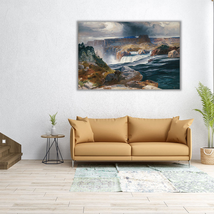 Great Falls of Snake River, Idaho Territory, 1876 - Canvas Print Wall Art