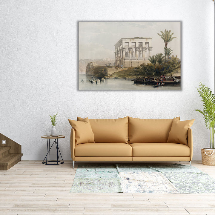 The Hypaethral Temple at Philae called the Bed of Pharaoh - Canvas Print Wall Art