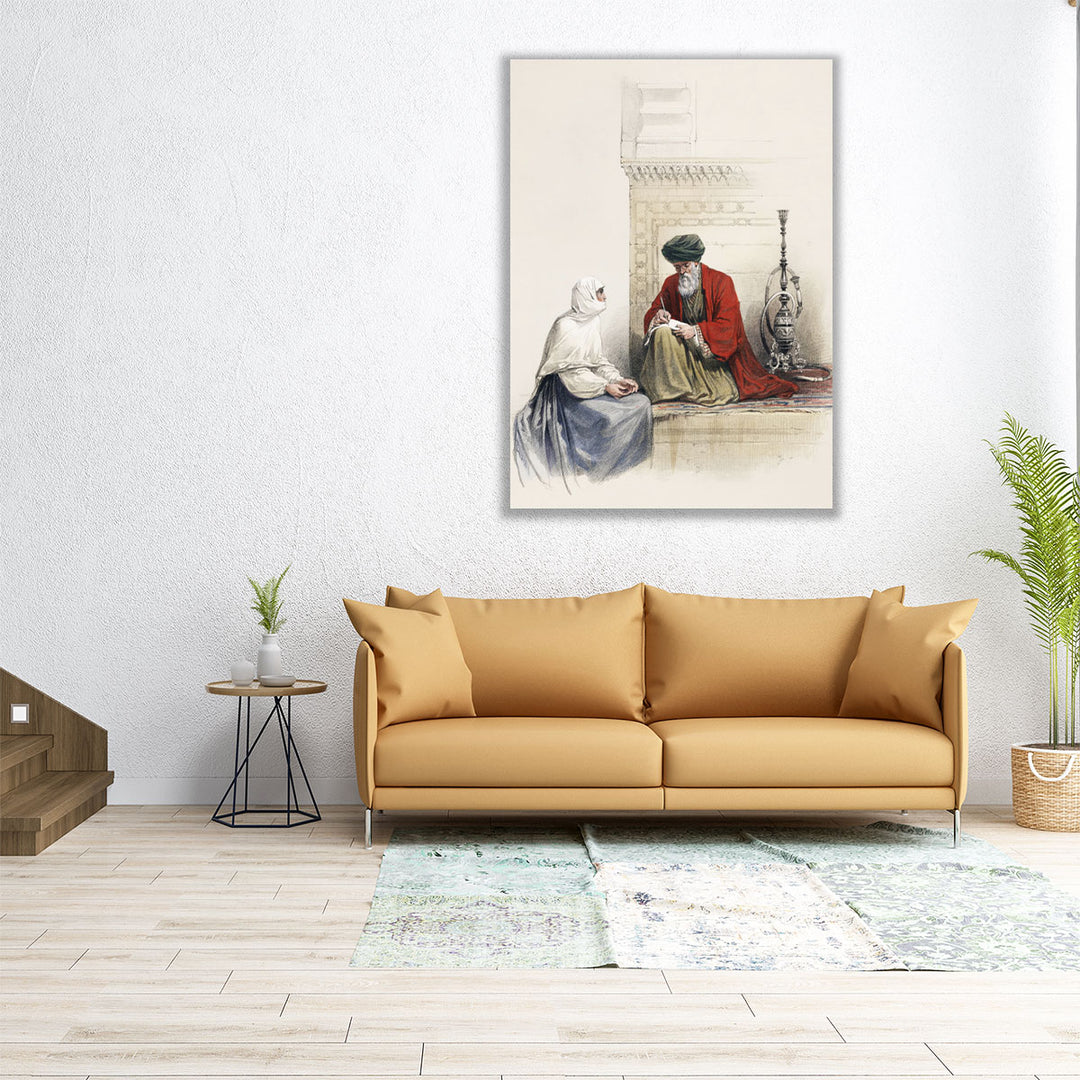 The Letter Writer in Cairo - Canvas Print Wall Art