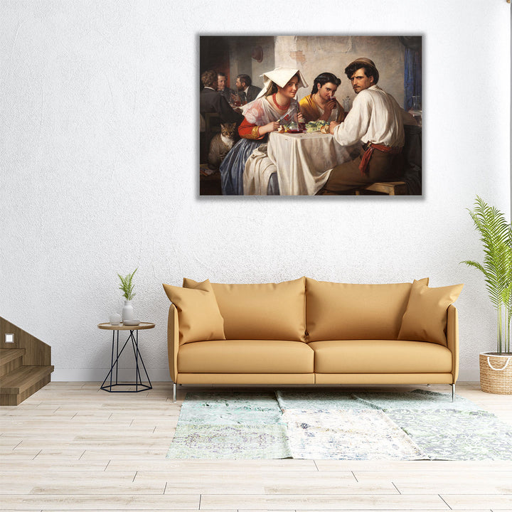 From a Roman Osteria - Canvas Print Wall Art